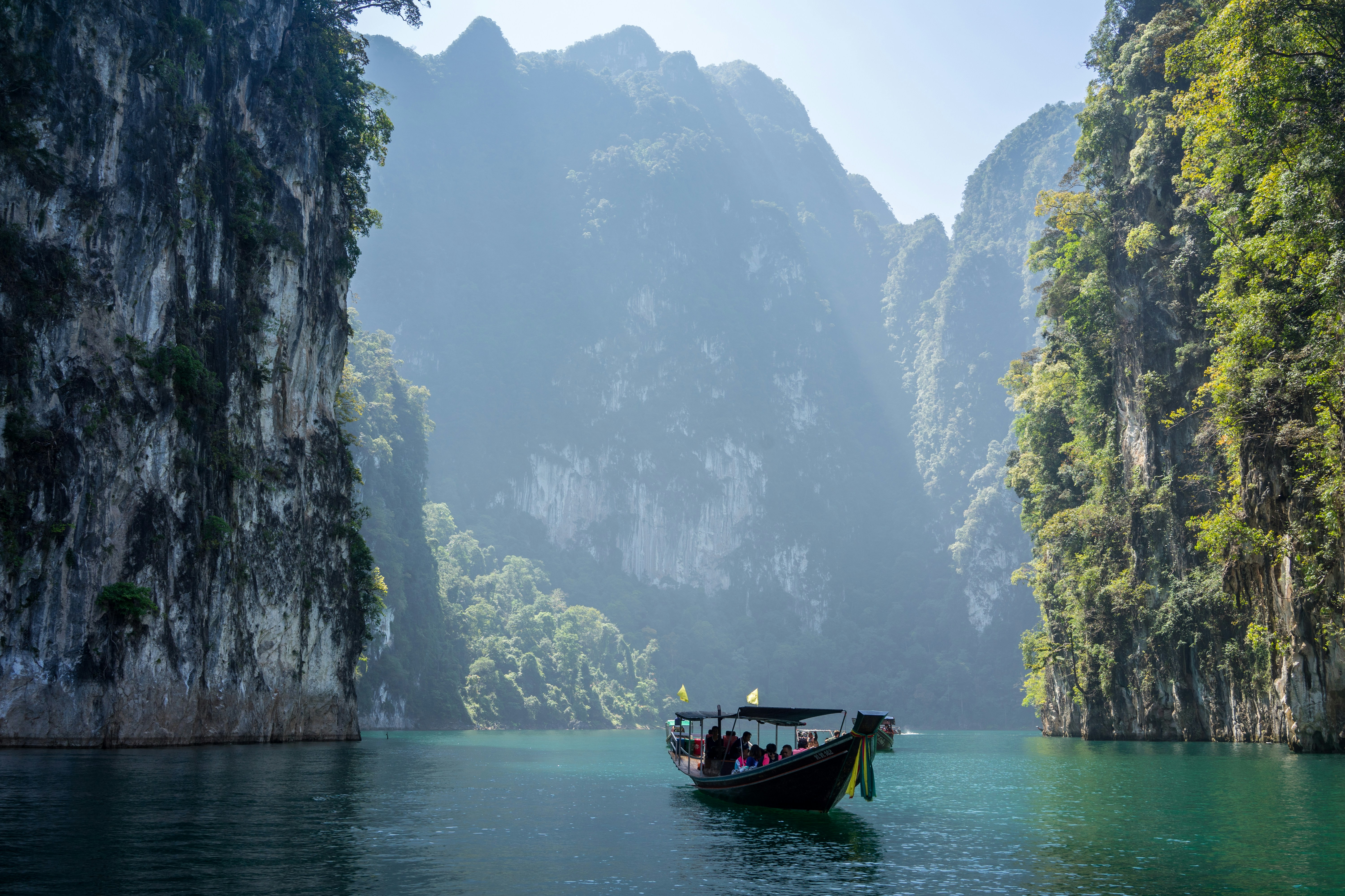 Limestone mountains and tropical forest in Thailand